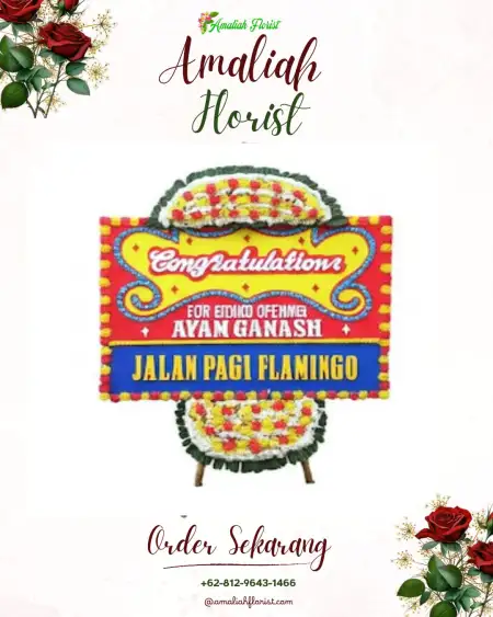 Sewa Papan Bunga Pal Merah